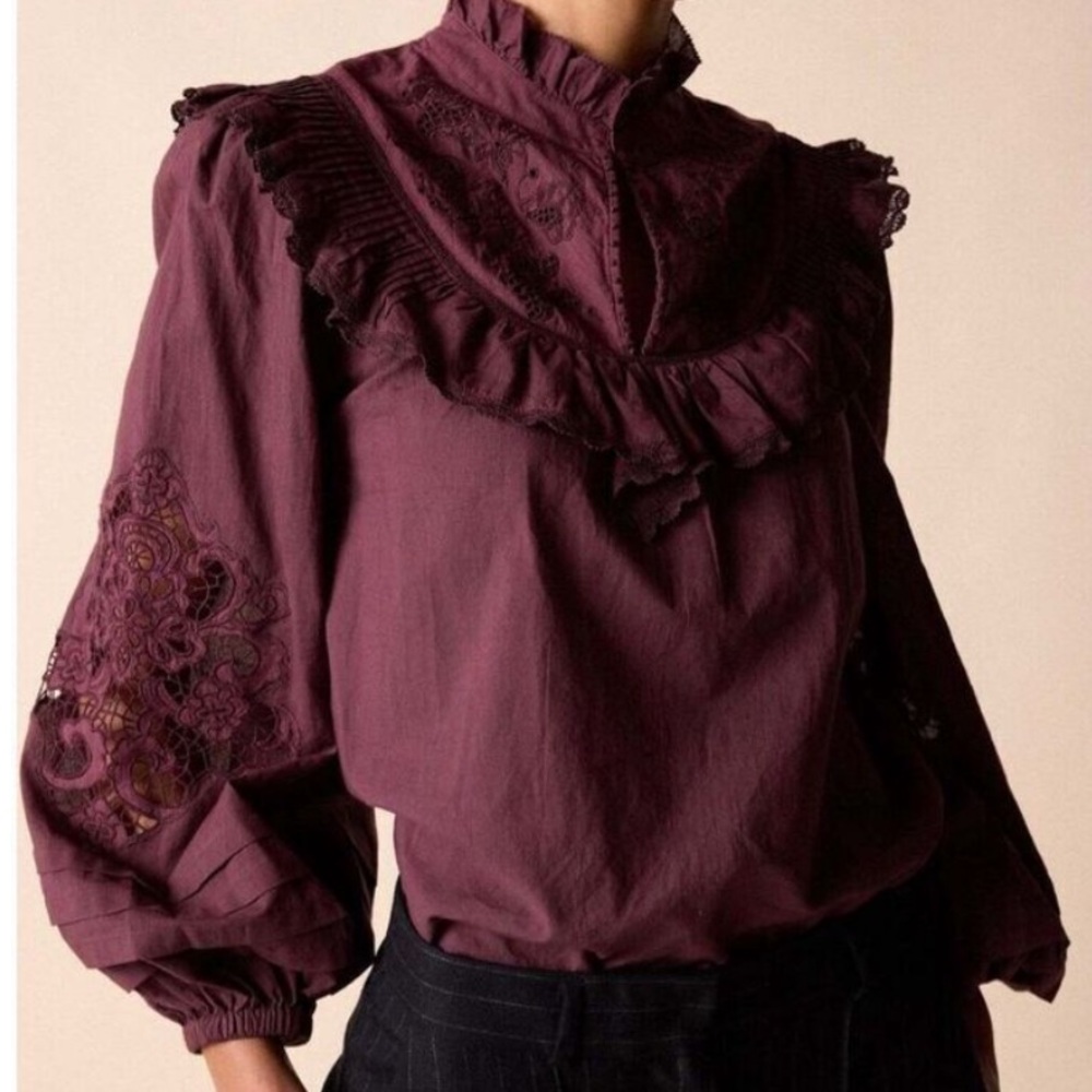 NWT St. Roche NWT Clair Top in Raisin (Burgundy/Wine) Size 0 (generous fit)